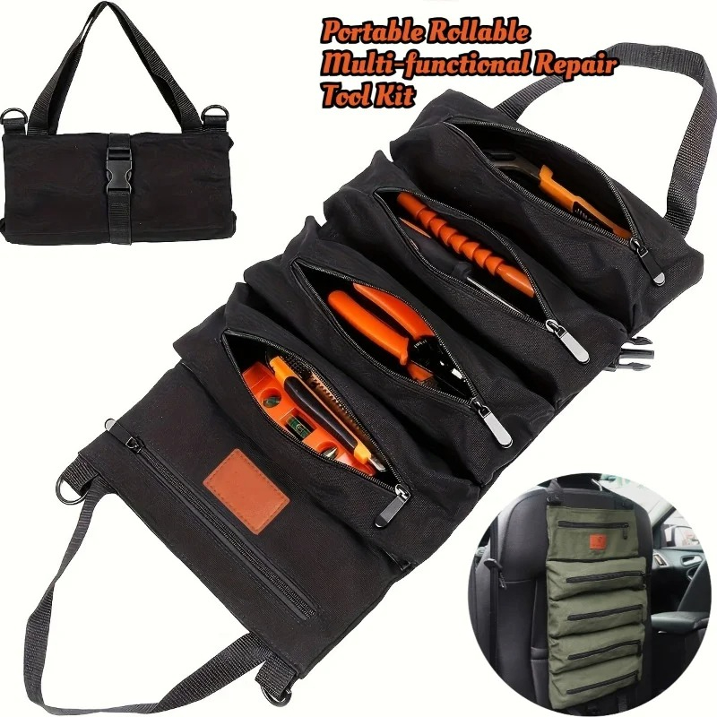 Foldable Rolling Luggage Bag - Bolsa de Ferramentas Multiuso em Lona,
