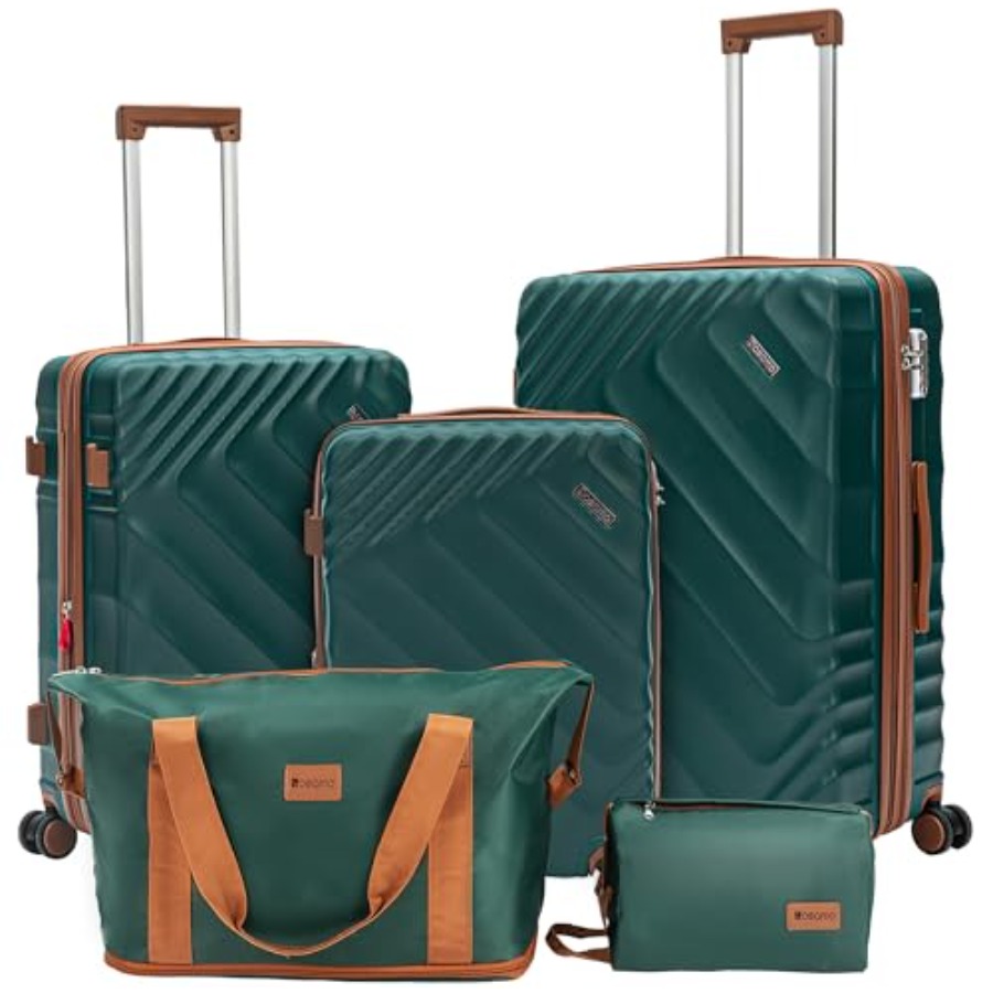 Expandable Hard Shell Luggage Set - Conjunto de 5 Peças de Malas