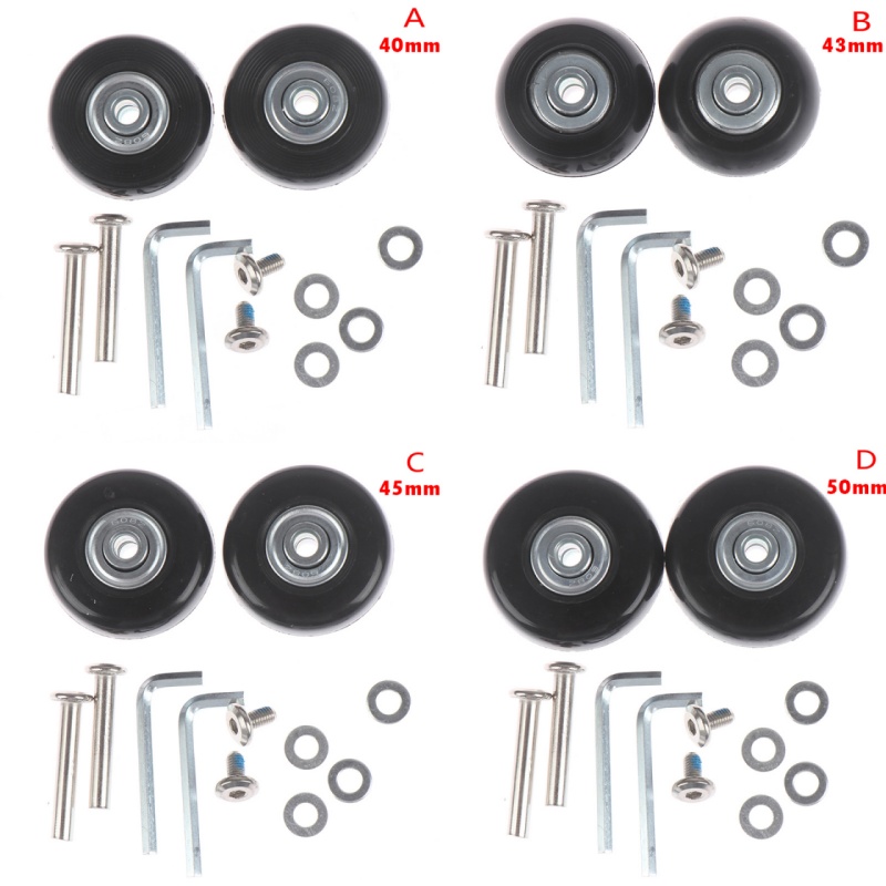 Silent Replacement Luggage Wheels - Bagagem Silent Travel Rodas Rodízios, OD
