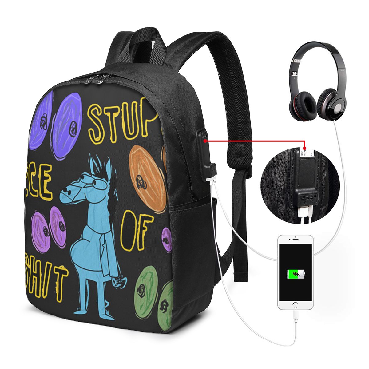 Backpacks - Mochila de viagem com desenho animado