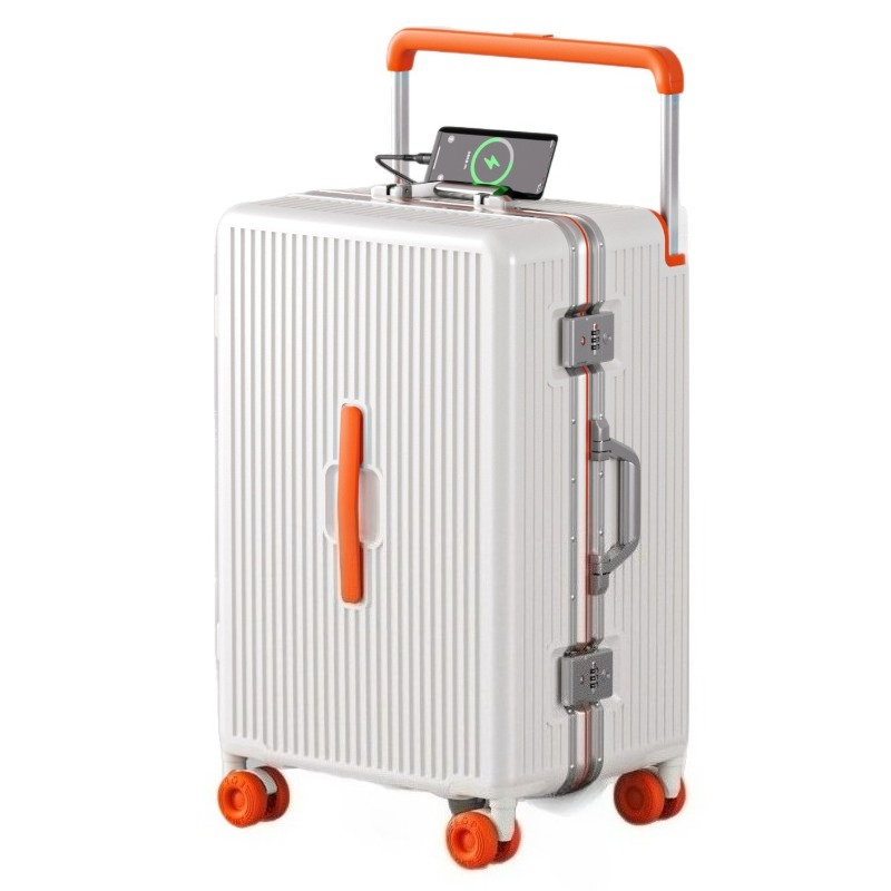 Mala de viagem com alça larga  - Aluminum Frame Carry On Luggage avaliação e preço