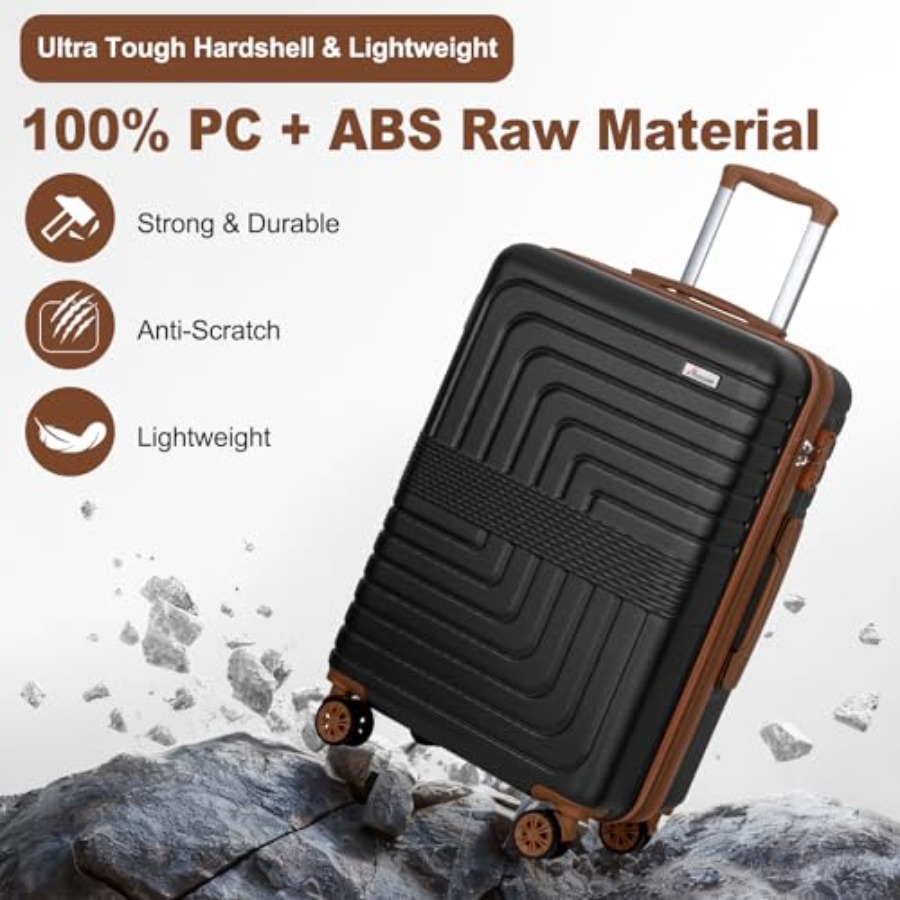 Conjunto de 3 Peças de Malas E - Expandable Hard Shell Luggage Set avaliação e preço