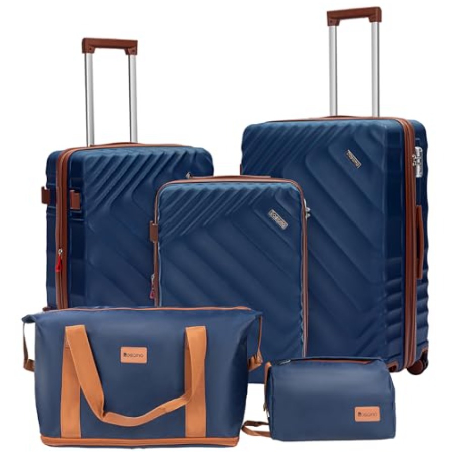Conjunto de 5 Peças de Malas R - Expandable Hard Shell Luggage Set avaliação e preço