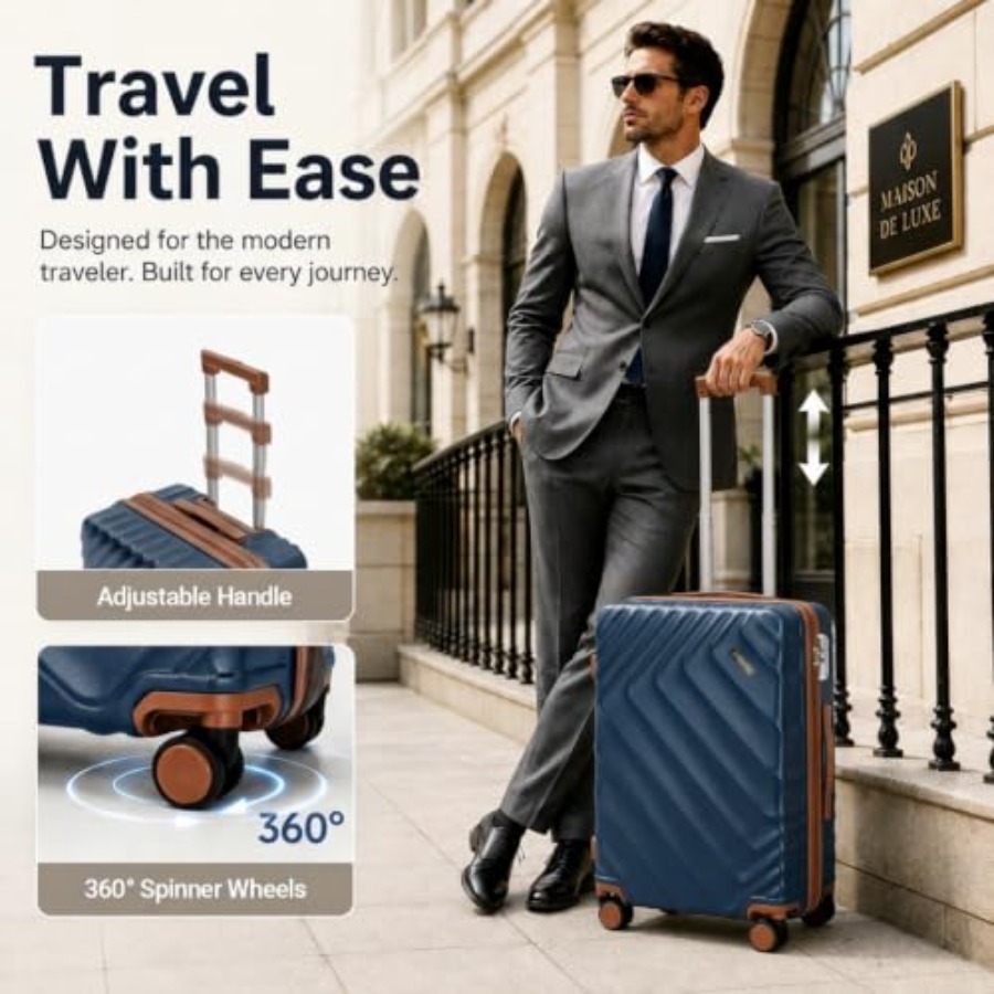 Conjunto de 5 Peças de Malas R - Expandable Hard Shell Luggage Set avaliação e preço