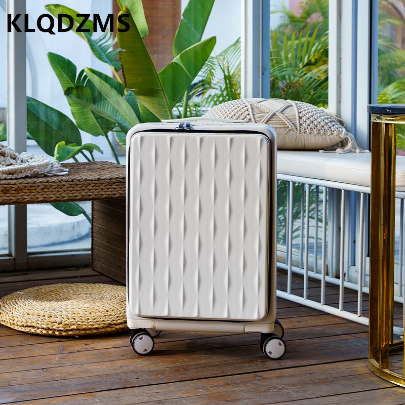 Klqdzms bagagem de viagem aber - Front Opening Laptop Luggage 24 Inch avaliação e preço