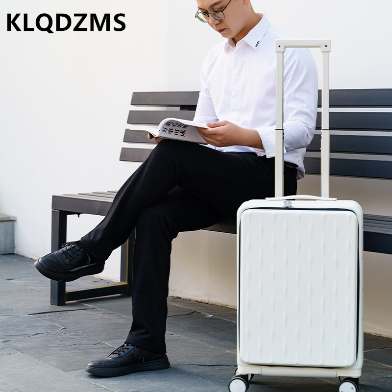Klqdzms bagagem de viagem aber - Front Opening Laptop Luggage 24 Inch avaliação e preço