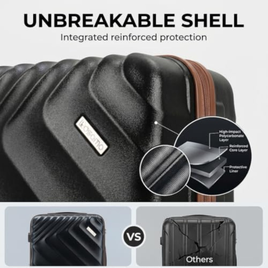 Conjunto de 6 Peças de Malas R - Expandable Hard Shell Luggage Set avaliação e preço