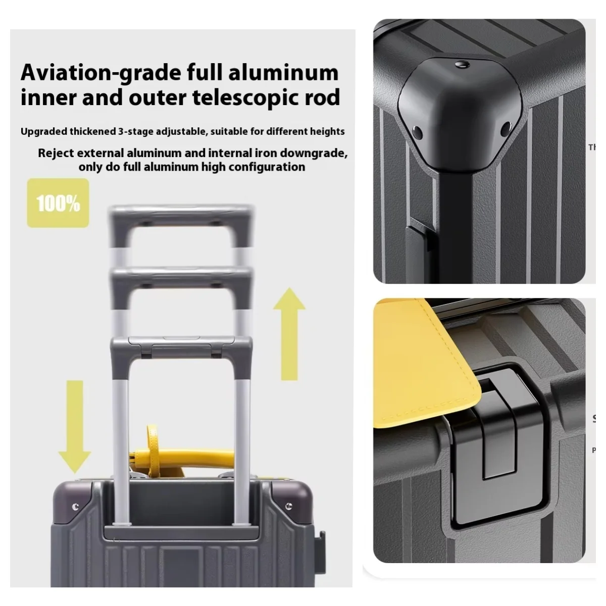Mala de viagem leve de 14'' co - Aluminum Frame Carry On Luggage avaliação e preço