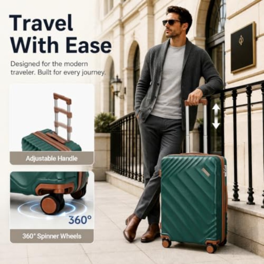 Conjunto de 5 Peças de Malas R - Expandable Hard Shell Luggage Set avaliação e preço