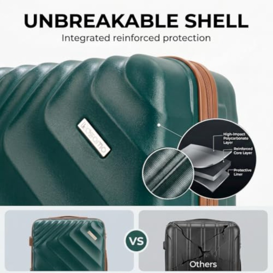 Conjunto de 5 Peças de Malas R - Expandable Hard Shell Luggage Set avaliação e preço