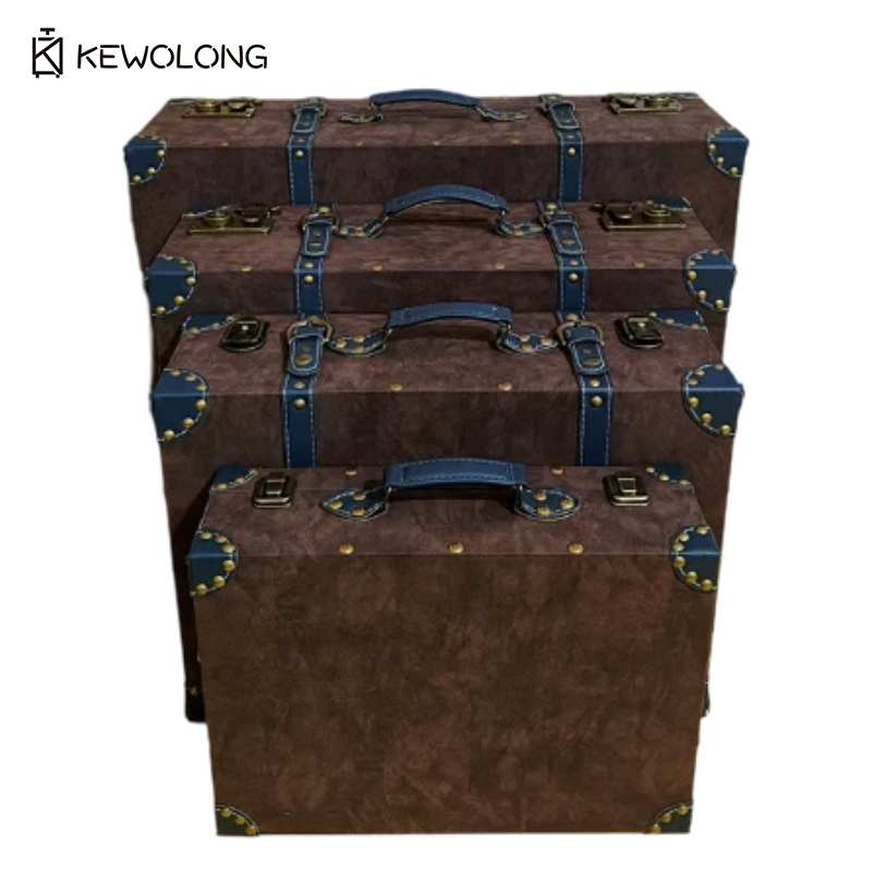 Baú de Armazenamento em Couro  - Retro Vintage Trunk Suitcase avaliação e preço