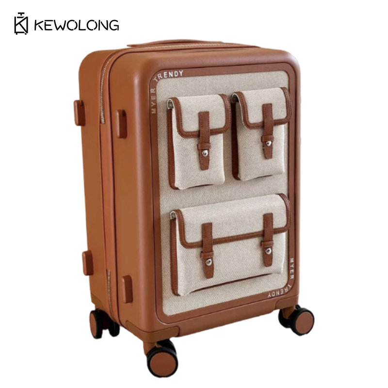 Mala de Viagem Vintage de Lona - Spinner Wheel Rolling Suitcase 20 Inch avaliação e preço