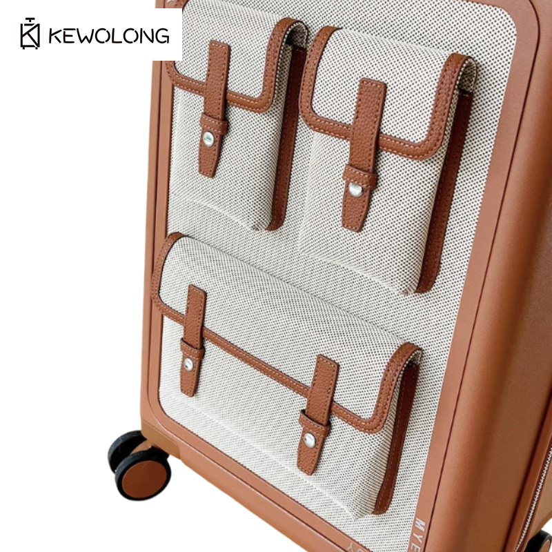 Mala de Viagem Vintage de Lona - Spinner Wheel Rolling Suitcase 20 Inch avaliação e preço